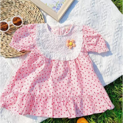 dress polka rose square (211505) dress anak perempuan